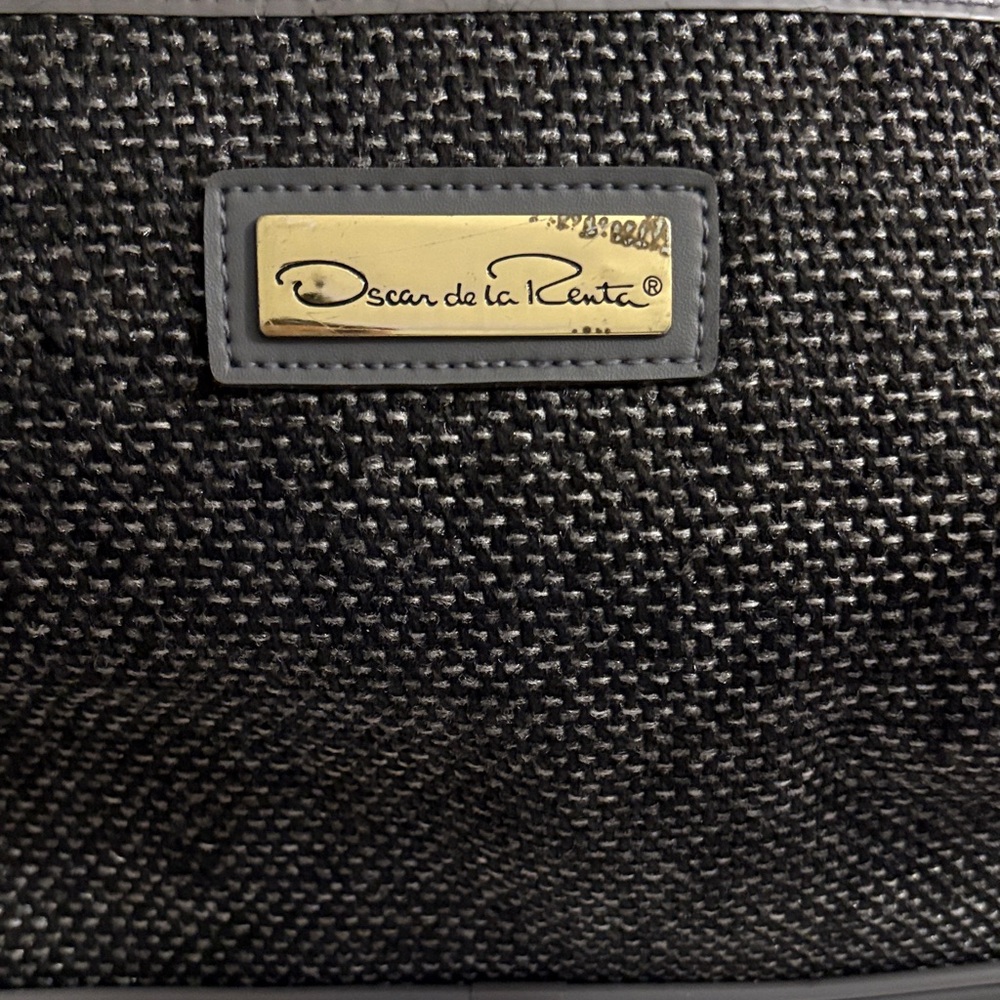 Vintage 00sOscar De La Renta Black and Gray Travel Bag - Picture 3 of 5